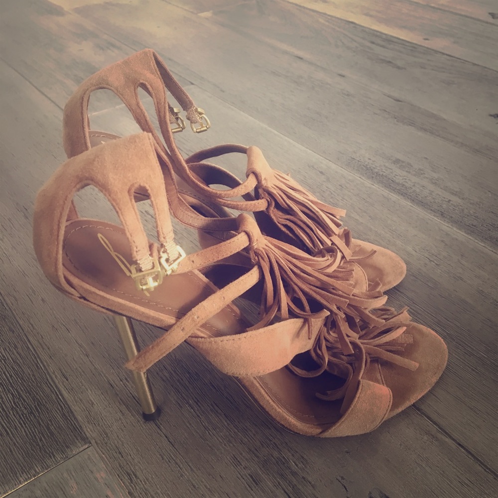 Brian Atwood fringed stilettos “Carrie Bradshaw”